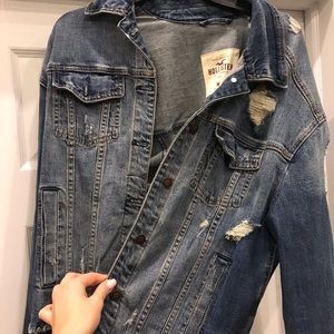 Distressed denim jacket (worn once)